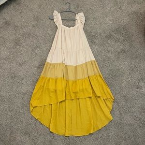 Vici Moody Yellow Ombré Midi Dress
